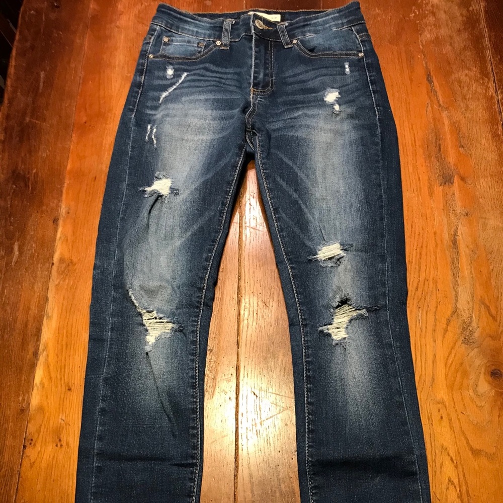 Catch Stitch Jeans Sz 5/27 Ripped Stretch Skinny